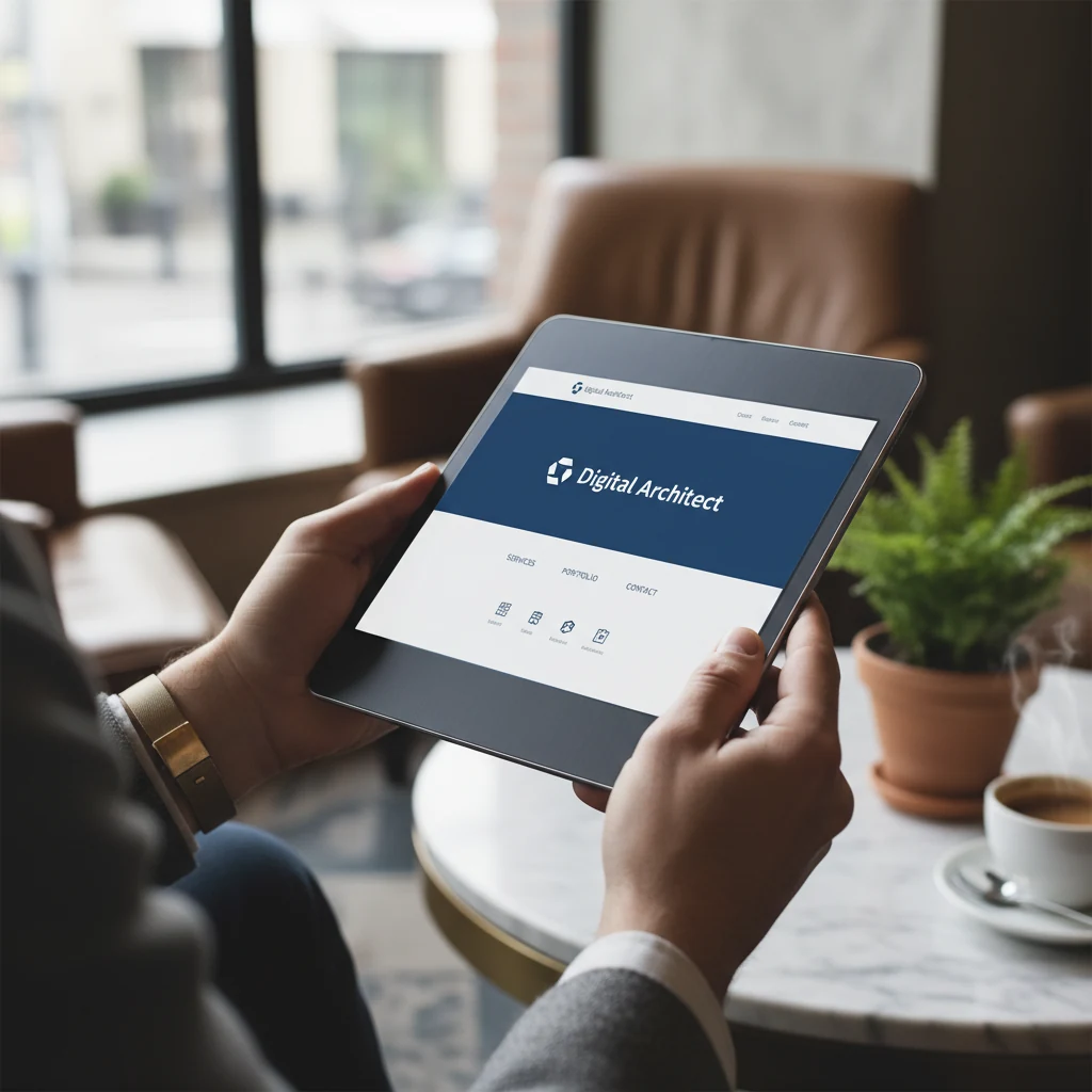 Simple Web digital presence on a tablet